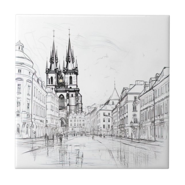 Carreau Charme intemporel de la capitale tchèque (Devant)
