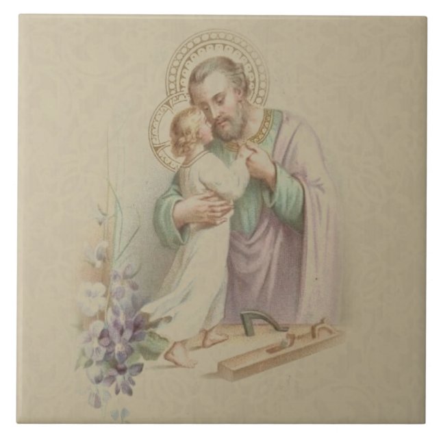 Carreau Charpentier traditionnel de Jésus d'enfant de St (Devant)