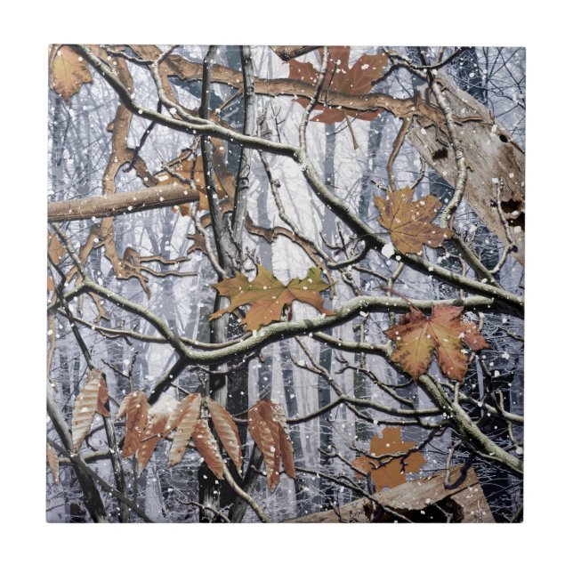 Carreau Chasse au Camouflage Motif de neige 3 (Devant)