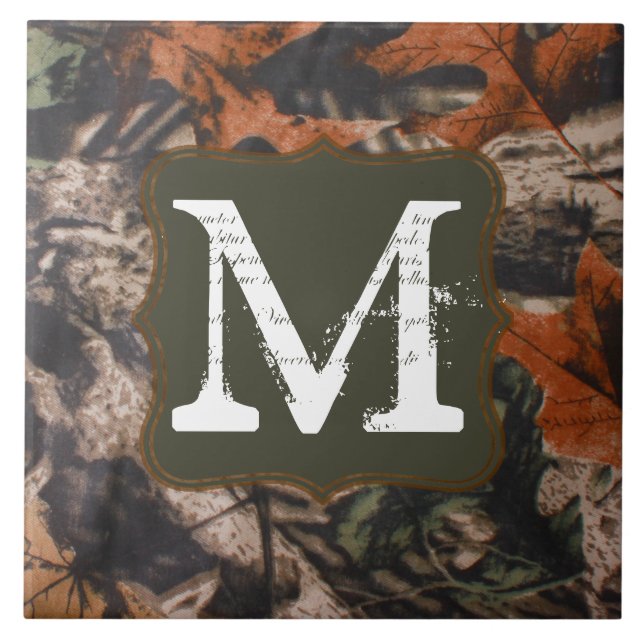 Carreau Chasse Camo Chasseurs Camoufle Monogramme Display  (Devant)