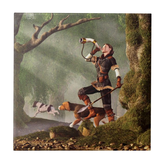 Carreau Chasseuse médiévale (Devant)