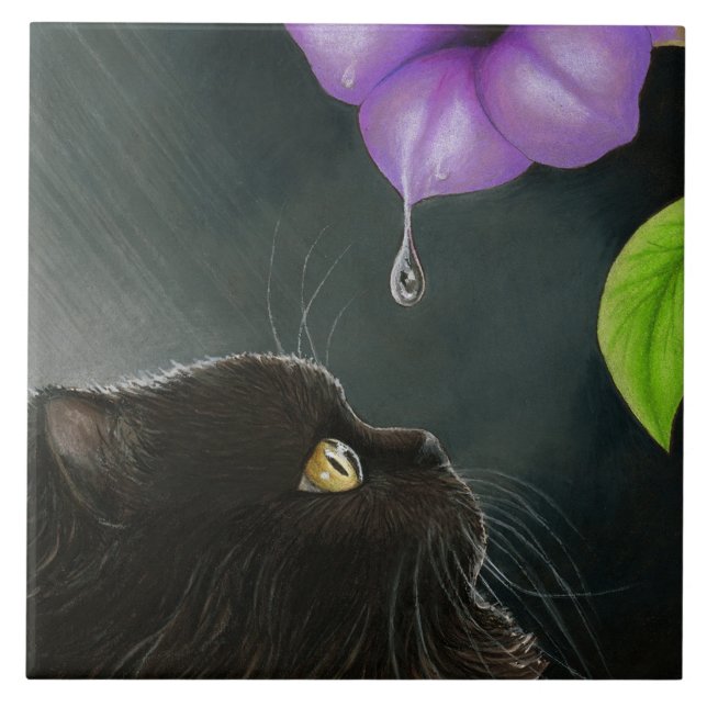 Carreau Chat 514 Perse Noir (Devant)