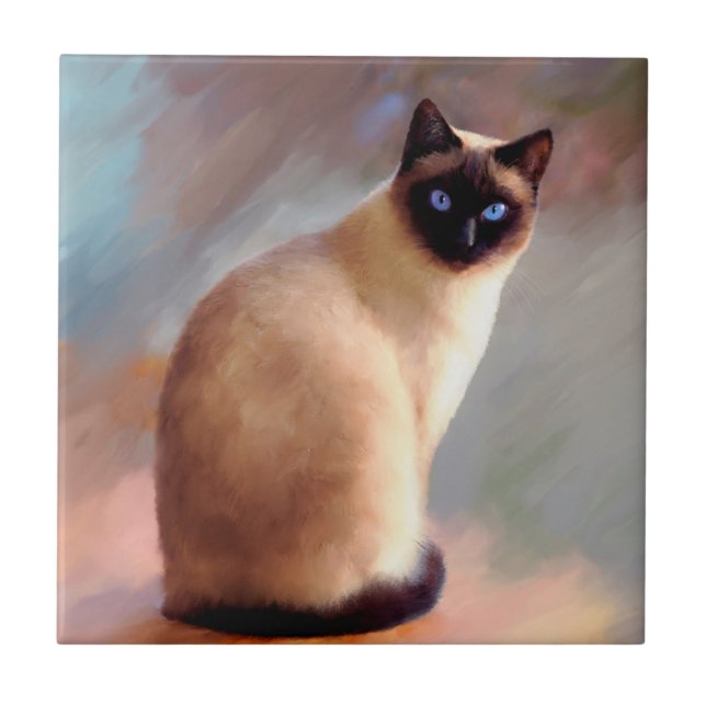 Carreau Chat 613 6x6 siamois (Devant)