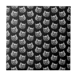 Carreau Chat Alice de Cheshire dans l'art de cru du pays
