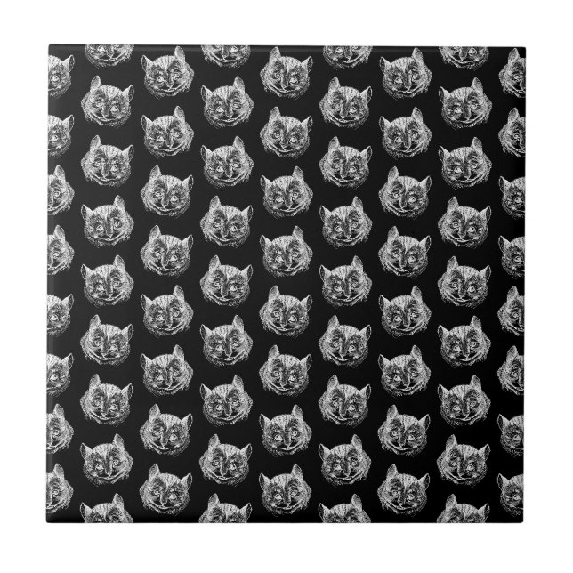 Carreau Chat Alice de Cheshire dans l'art de cru du pays (Devant)