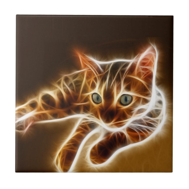 Carreau Chat de Fractalius Bengale (Devant)