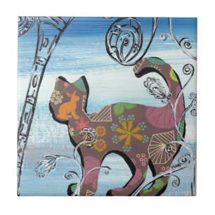 Carreau Chat de jardin d'hiver