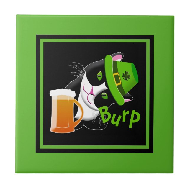 Carreau Chat de la Saint Patrick (Devant)