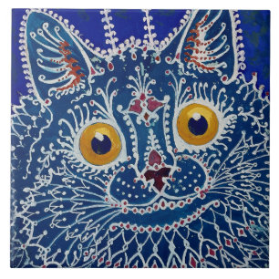 Carreau « Chat de style gothique » de Louis Wain