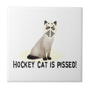 Carreau Chat d'hockey pissé