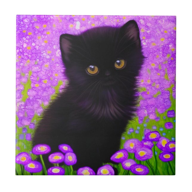 Carreau Chat Gustav Klimt (Devant)