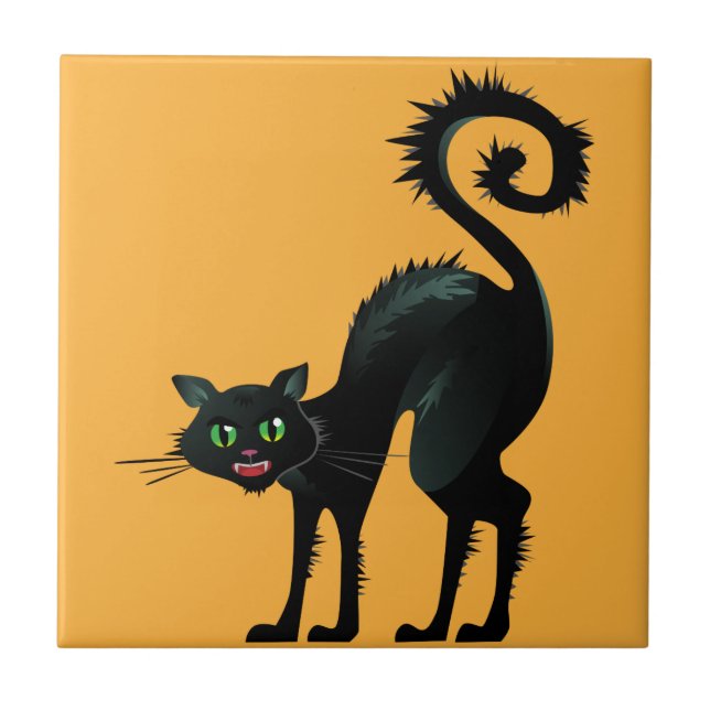 Carreau Chat noir de Spooky (Devant)
