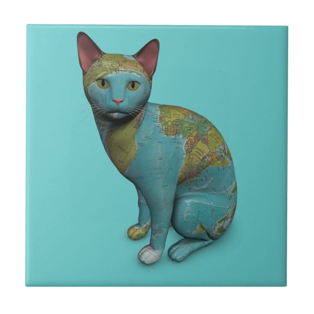Carreau Chat Planète (Devant)