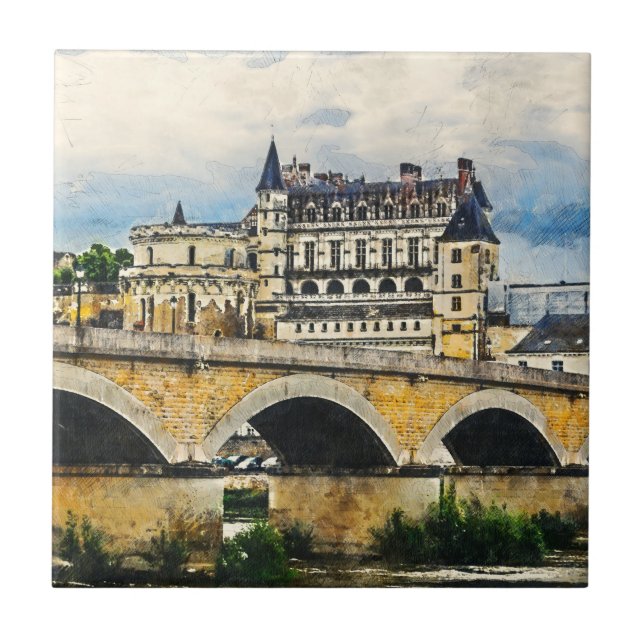 Carreau Château d'Amboise dans la vallée de la Loire, Fran (Devant)