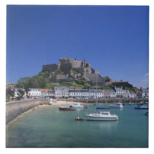 Carreau Château et port du mont Orgueil, Gorey, Jersey