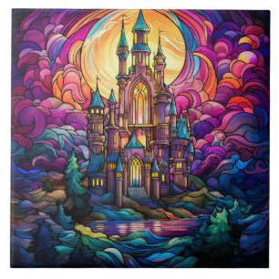 Carreau Château Magique Verre Coloré