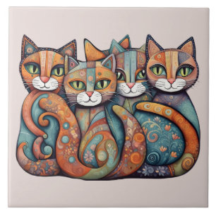 Carreau chats apaisants 3 tuiles