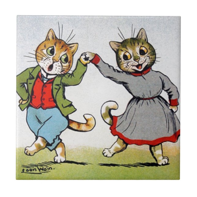 Carreau Chats de danse (Devant)