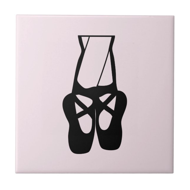 Carreau Chaussons Bleu Noir En Pointe (Devant)