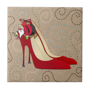 Carreau Chaussures Red High Heel / Père Noël Elf
