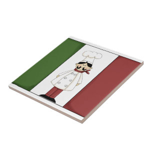 Carreau Chef italien #6 avec dalle de drapeau