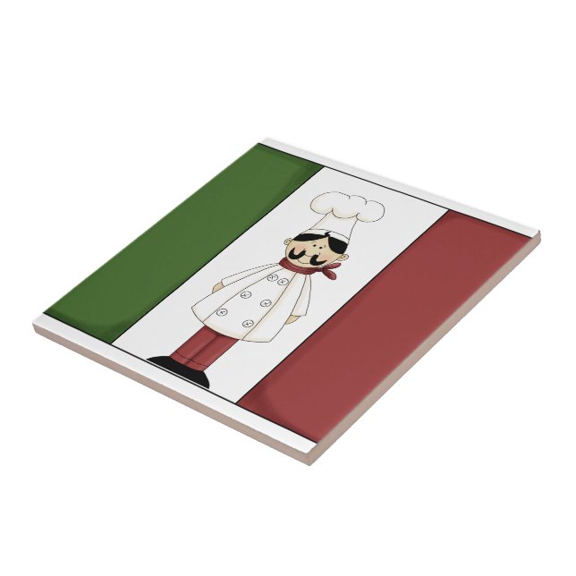 Carreau Chef italien #6 avec dalle de drapeau (Côté)