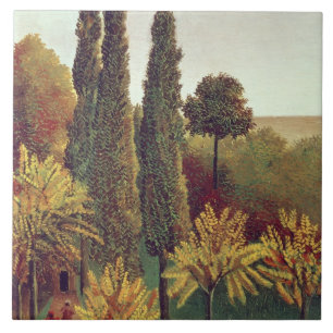 Carreau Chemin dans les buttes Chaumont Park, Paris, 1908