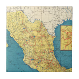 Carreau Chemins de fer nationaux de carte du Mexique