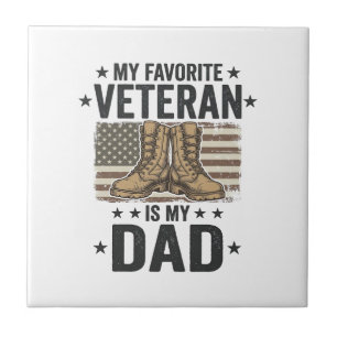 Carreau Chemise de bottes de combat patriotique pour papa 