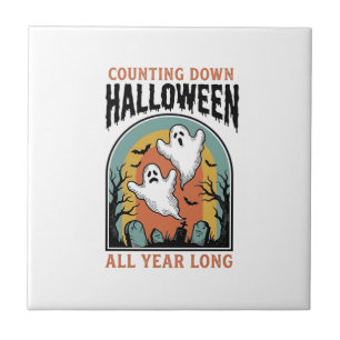 Carreau Chemise de compte à rebours d'Halloween Graphique
