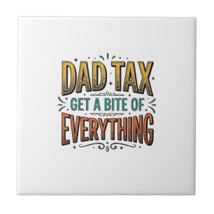 Carreau Chemise de conception de gravure vintage Funny Dad