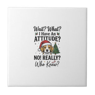 Carreau Chemise de gravure vintage d'attitude de chien de