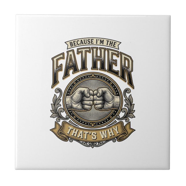 Carreau Chemise de gravure vintage de coup de poing de pèr (Devant)