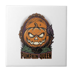 Carreau Chemise de la Reine Citrouille Halloween Vintage J