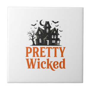 Carreau Chemise de maison hantée Halloween vintage Pretty