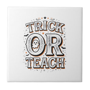 Carreau Chemise de professeur Halloween Trick Or Teach vin