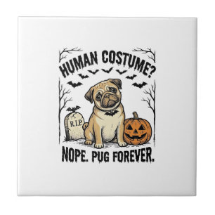 Carreau Chemise de pug Halloween Vintage Drôle Costume de