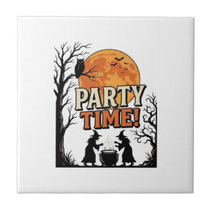 Carreau Chemise de sorcière de chaudron de fête d'Hallowee