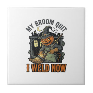 Carreau Chemise de Soudure Halloween Dessin de Balai de So