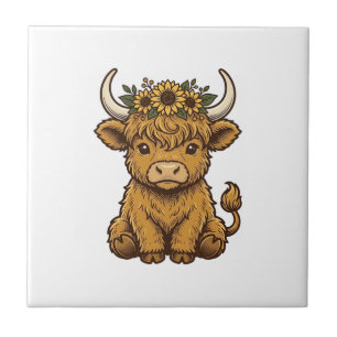 Carreau Chemise de vache des Highlands Art de veau au tour