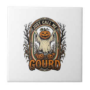 Carreau Chemise drôle de citrouille Gravure vintage Hallow