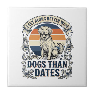 Carreau Chemise drôle pour amateur de chien Citation de gr