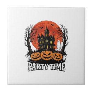 Carreau Chemise fantôme citrouille Vintage Halloween Party