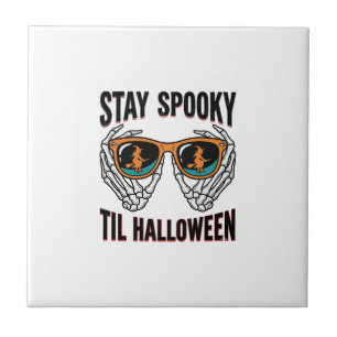 Carreau Chemise Halloween squelette avec lunettes de sorci