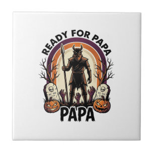 Carreau Chemise Papa Halloween Vintage Cimetière Coucher d