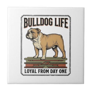 Carreau Chemise pour amateur de Bouledogue Art de chien gr