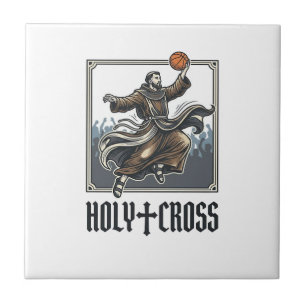Carreau Chemise religieuse vintage de basket-ball Holy Cro