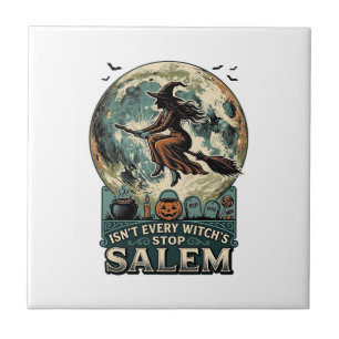 Carreau Chemise Sorcière de Salem Gravure Vintage Humour É