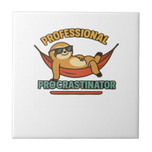 Carreau Chemise T-shirt Rétro Paresseux Procrastinateur Pr