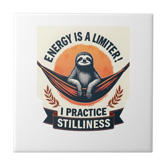 Carreau Chemise vintage drôle de paresseux endormi introve (Devant)